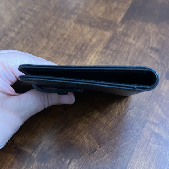 Coach Signature Embossed Leather black Vintage Bifold Wallet with dust bag - Picture 8 of 13